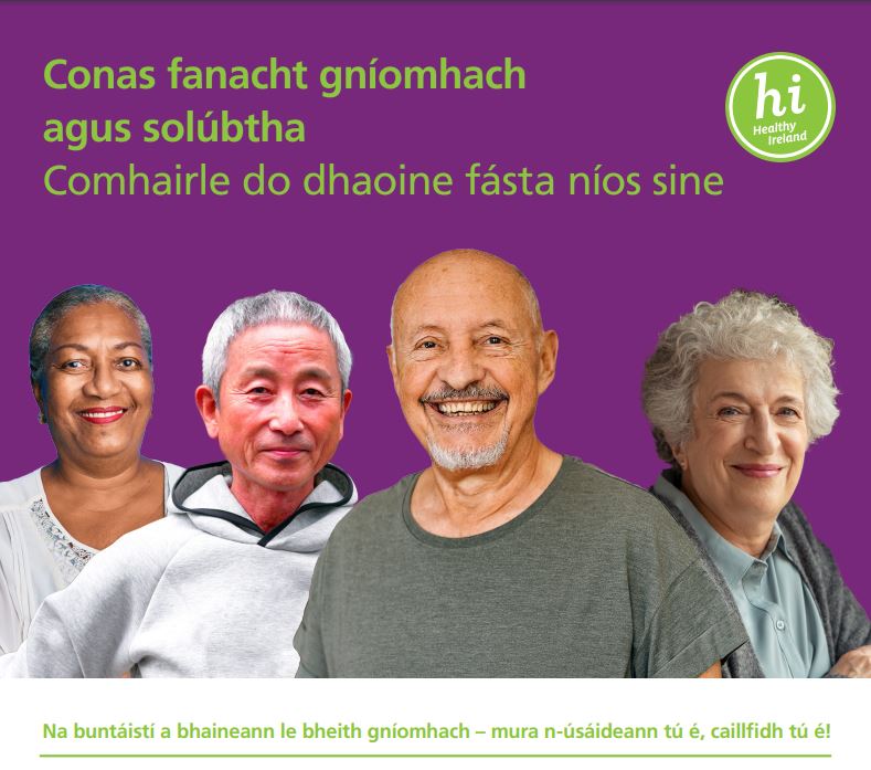 How to stay active and flexible Advice for older adults booklet – IRISH