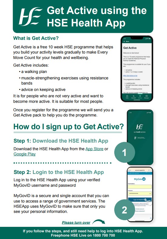 Get Active using the HSE Health App