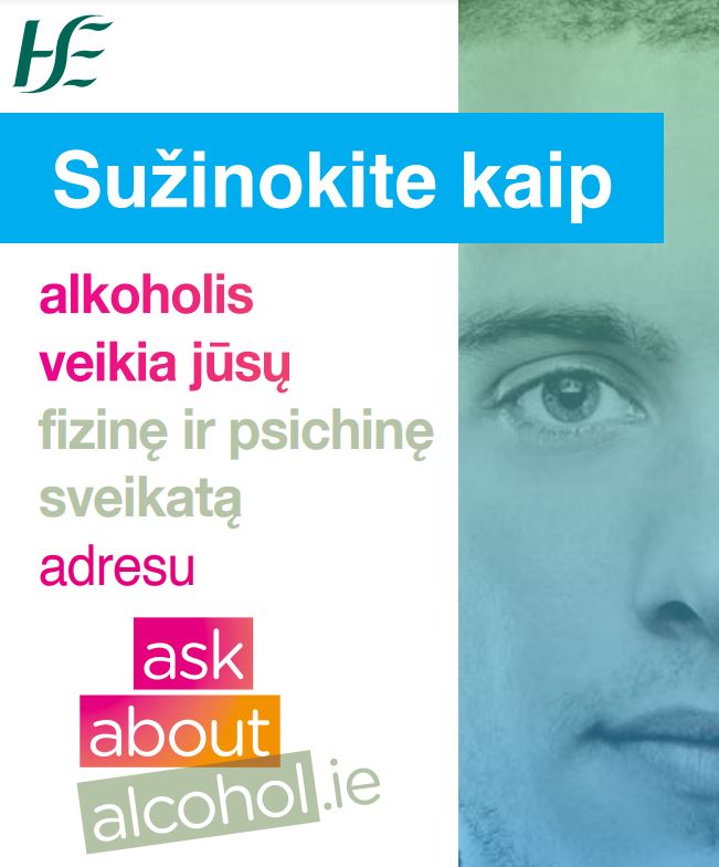 Men and Alcohol Awareness poster - LITHUANIAN