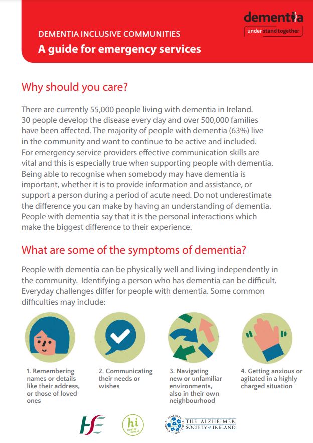 DEMENTIA INCLUSIVE COMMUNITIES - A guide for emergency services
