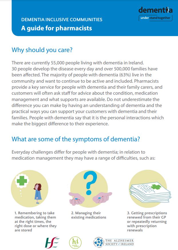 DEMENTIA INCLUSIVE COMMUNITIES - A guide for pharmacists