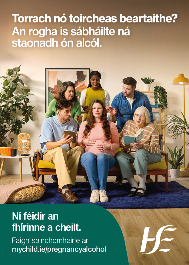 Pregnancy and Alcohol Irish A3 Poster
