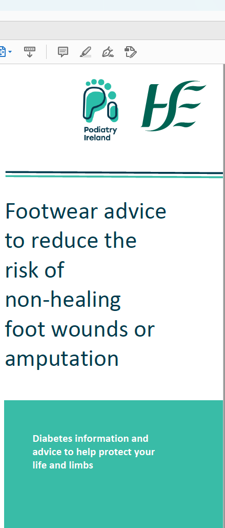 Footwear advice to reduce the risk of non-healing foot wounds or amputation
