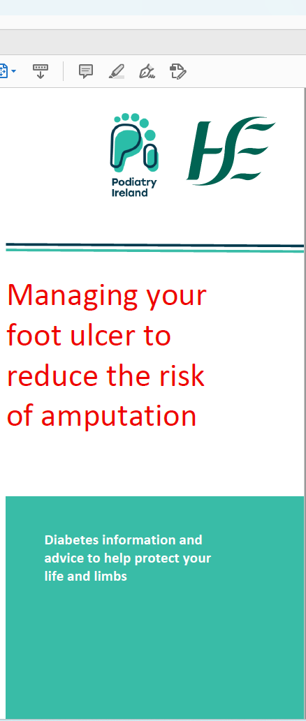 Managing your foot ulcer to reduce the risk of amputation