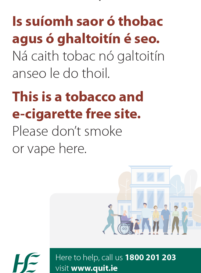 Tobacco Free Site Signage - Dual Language